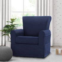 Blue glider and ottoman hot sale